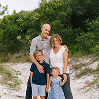 grayton beach family photography of small family