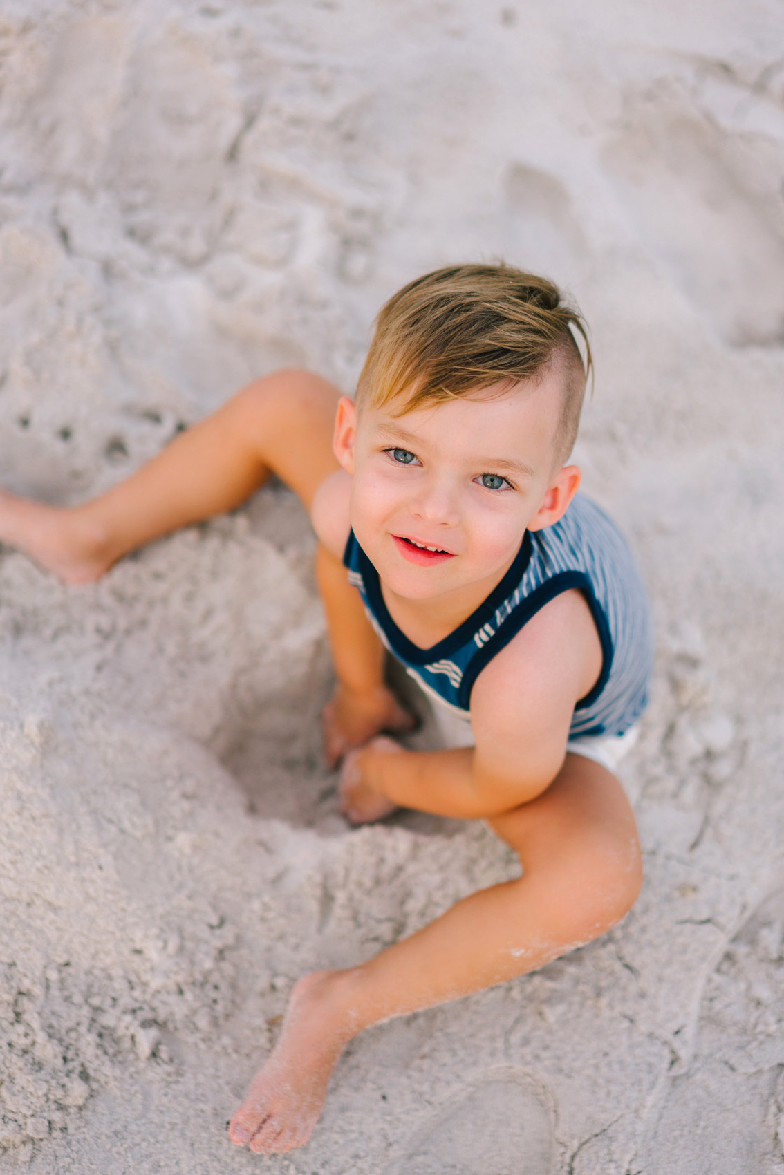 family photography of kid on beach in 30A