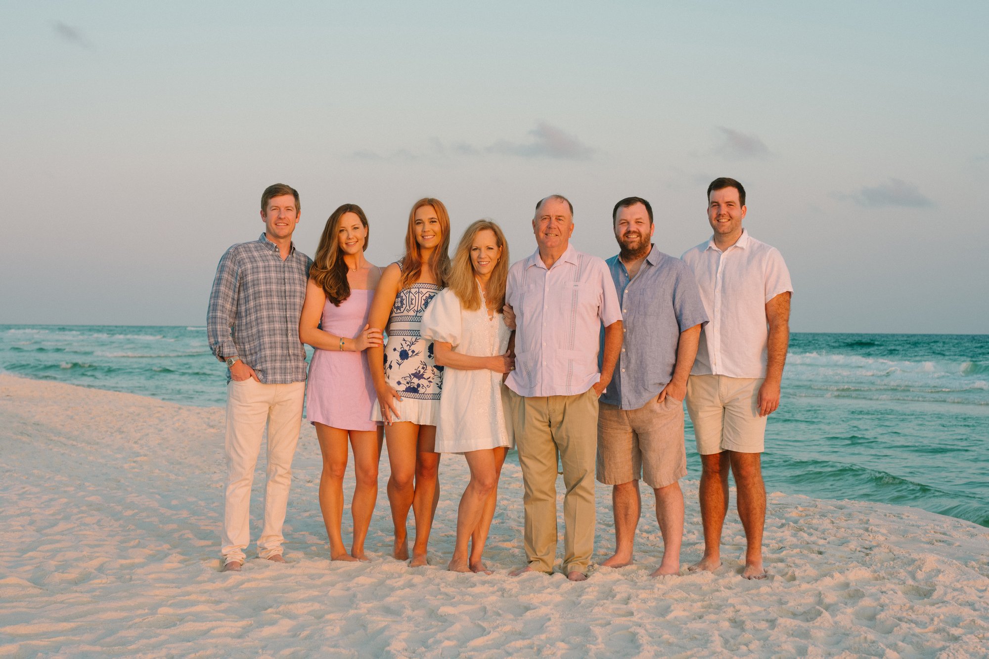 Golden hour family photos in 30A with Pure7 Studios